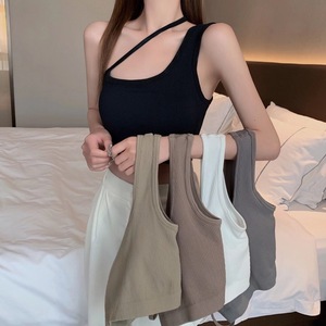 <span class=keywords><strong>Pas</strong></span> <span class=keywords><strong>cher</strong></span> Rib Sexy Une Épaule Femmes Soutien-Gorge <span class=keywords><strong>Sport</strong></span> Casual Accrocher Cou Top Peau Friendly Respirant Séchage Rapide Yoga Soutien-Gorge - Product Image 2