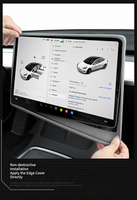 Compatible avec Tesla Model 3/Y, cadre de protection d'écran en silicone, protecteur d'écran central, accessoire intérieur