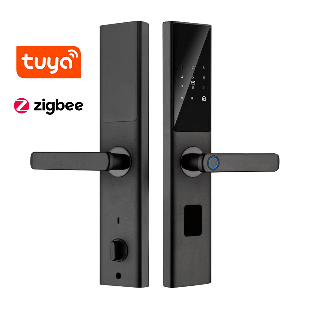 Home Security Tuya  WiFi Digital Locks Biometric Fingerprint Door Lock Password Keyless Smart Lock Support Zigbee Anti-theft · image 2