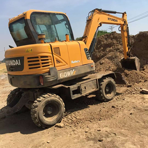 Macchina 60WVS 6ton escavatore gommato usato escavatore Hyundai Robex - Product Image 4