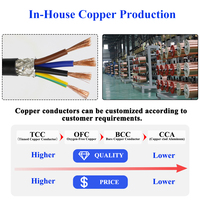 2Core 3Core 4Core 5Core 6Core 8Core RVVP Shield Wire Multi Core Robot Cable 4c 0.2 0.3 0.5 0.75 1 1.5 2.5 4 Mm2