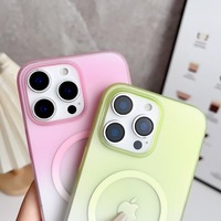 Étui BQC pour iPhone 17 Pro Max, style dégradé givré effet brouillard, magnétique, personnalisable avec logo, ultra-fin en PC