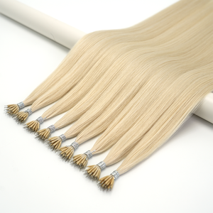 Estensioni di Capelli Umani Remy Biondi Russi di Alta Qualità, Doppia Trama, con Anello Nano, Prodotti di Bellezza per Donne - Product Image 1