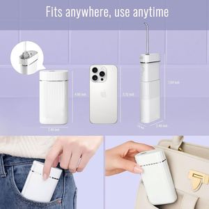 เครื่องทำความสะอาดช่องปากแบบพกพาไร้สาย พร้อมคุณสมบัติกันน้ำระดับ IPX7 แบตเตอรี่ใช้งานได้ยาวนาน เหมาะสำหรับใช้ในบ้านและนอกบ้าน - Product Image 4
