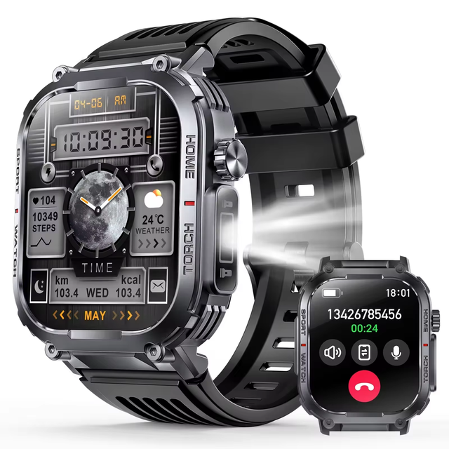 2.02Inch Smartwatch S320b With Led Lighting 30m Waterproof 400mah Compass Tft Sports Outdoor Fitness Tracker Smartwatch for Men