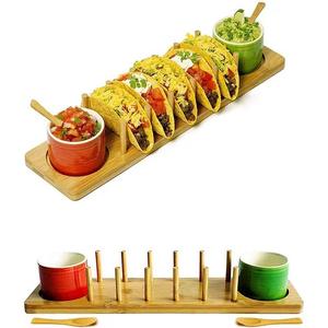 Soporte para tacos, platos para tacos, divisor de soporte sin desorden, juego para servir Mini Taco Bar - Product Image 4