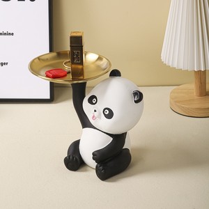 Porta Llaves Decorativo de Resina con Diseño de Panda para Bodas, Entrada, Hogar, Sala de Estar y Escritorio, 1 Pieza - Product Image 4