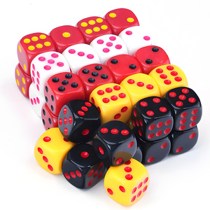 Acrylic 16Mm Nhựa Vuông Màu Đen Và Màu Đỏ Dice Set Cho Giải Trí Hội Đồng Quản Trị Du Lịch Trò Chơi Dollhouse Đồ Chơi - Product Image 5