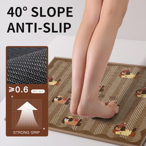 Alfombra de Entrada Novedosa, Rectangular, de Poliéster, Resistente a las Manchas, para la Entrada del Hogar, con Diseño de Perro y Diseño de Buena Suerte - Product Image 3