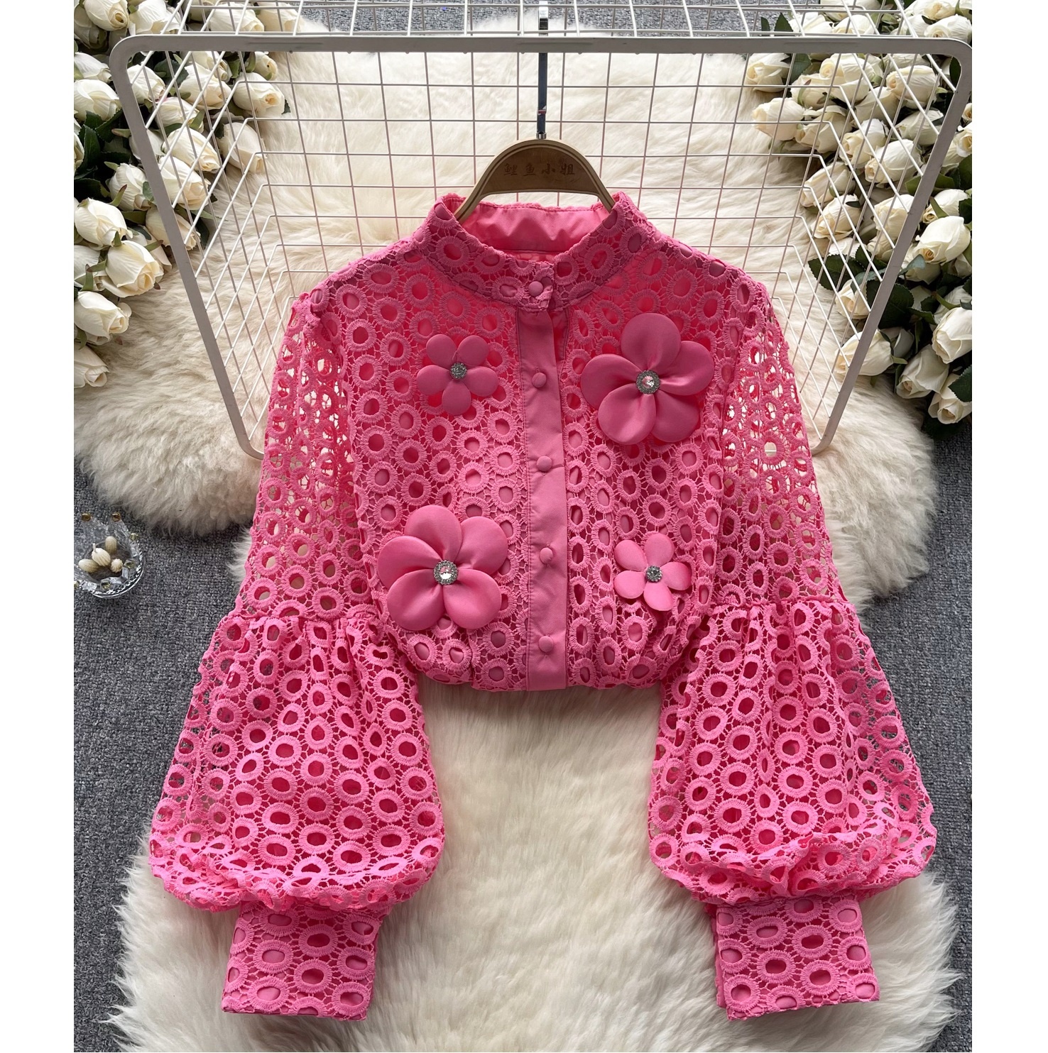 トップス sheller flower lace glitter peplum tops Verified Supplier Lace Peplum Top Chiffon Material, Multiple Sizes