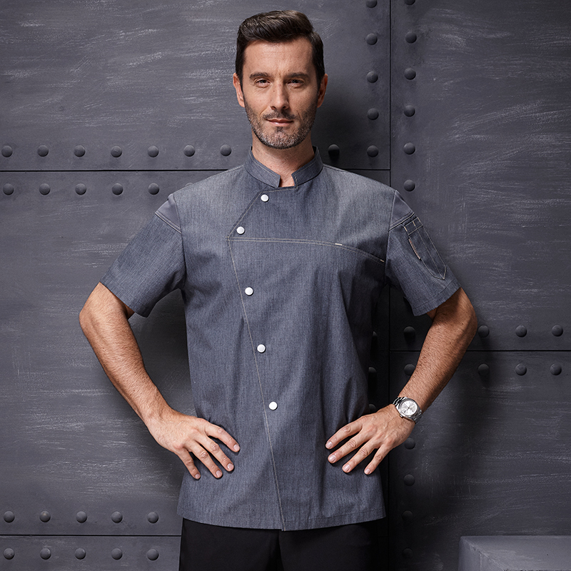 Grey short-sleeved top