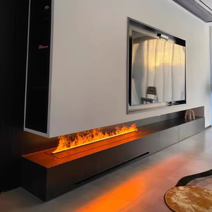 Cheminée électrique intelligente en acier inoxydable de style européen et américain, contrôlée par application, 1500W, pour salon et hôtel - Product Image 3