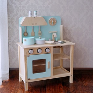 Ensemble <span class=keywords><strong>de</strong></span> jouets <span class=keywords><strong>de</strong></span> cuisine pour enfants, 4 pièces, poêle, hamac <span class=keywords><strong>de</strong></span> cuisine, maison <span class=keywords><strong>de</strong></span> jeu en <span class=keywords><strong>bois</strong></span> bleu - Product Image 6