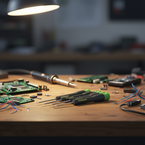 Juego de destornilladores de precisión Stanley de 4 piezas con mango verde para reparación de electrónica - Product Image 3