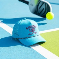 Casquette de pickleball perforée découpée au laser avec logo personnalisé, respirante, séchage rapide, performance sportive, casquette de golf pour hommes et femmes