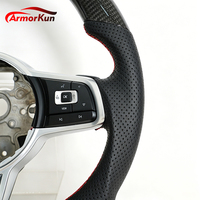 Volant en fibre de carbone personnalisé pour Volkswagen Golf 4 5 6 6r 7 7.5 8 MK 4 5 6 7 7.5 8 7 R GTI GTD GTE