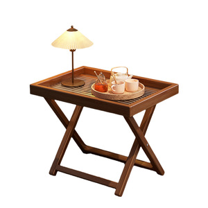 Table d'appoint en bambou pliable marron 30x40cm pour salon, chambre, balcon - Product Image 2