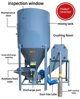 Mélangeur automatique de broyeur d'aliments pour animaux Broyeur mélangeur de granule d'alimentation de ferme de bétail de volaille de poulet