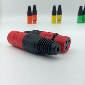 Connecteur audio XLR 3 broches mâle/femelle multicolore en plastique Ecodi D1039 pour microphone et haut-parleur - Product Image 5