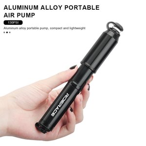 Bomba de Ar Portátil RIDERACE em Liga de Alumínio para Bicicleta, <span class=keywords><strong>Mini</strong></span> Bomba Manual de Ciclismo 130PSI, Inflador de Pneus para Bicicletas MTB e de Estrada com Válvulas Schrader e Presta - Product Image 3