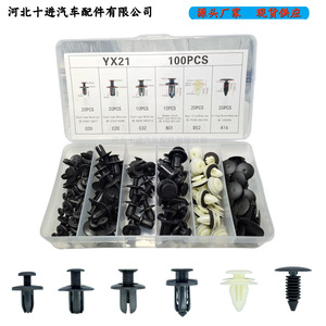 <b>Car</b> <b>Trim</b> Clips Set 100pcs Mixed Plastic <b>Interior</b> Door Panel Fasteners Various Models Easy Installation - Product Image 3