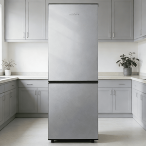 Réfrigérateur à double porte Frestec 185L Économie d'énergie 220V Réfrigérateur compact Congélateur domestique Appareil de refroidissement pour appartement - Product Image 1