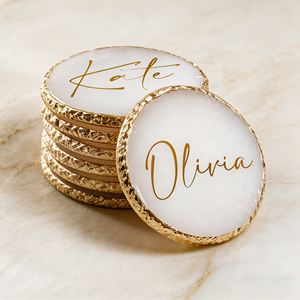Handmade Custom Resin Agate <b>Coasters</b> With Gold Leaf Edges, Personalized Geode <b>Drink</b> <b>Coasters</b> for Coffee Table, Housewarming Gift - Product Image 1