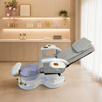 Nouveau fauteuil de pédicure électrique de style européen avec baignoire chauffante en PRF, pompe de drainage, couleur personnalisable, fauteuil de spa pour les pieds avec massage pour salon de manucure