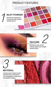 S321 personnalisable beauté cosmétiques maquillage coréen rouge pigmenté fard à paupières Palette en gros marque privée ombre à paupières - Product Image 4