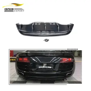 Koolstofvezel Achterbumper Lipverspreider Voor Audi R8 V8 V10 Tuning 2008-2016