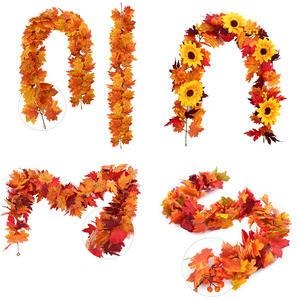 ของตกแต่งวันขอบคุณพระเจ้า ใบเมเปิลปลอมแบบแขวนสำหรับตกแต่งบ้าน สวน และเทศกาลคริสต์มาส - Product Image 3