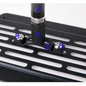 A4 B8 Modelo 08-15 Parachoques delantero Gancho de remolque Matrícula Soporte reubicado Marco de matrícula - Product Image 4