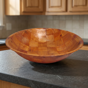 Tazón para Servir Ensaladas y Alimentos, Hecho a Mano con Madera de Acacia, Diseño Vintage Ecológico, Pulido, para Fiestas - BS INTERNATIONAL 0.4kg Venta al Por Mayor - Product Image 1