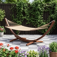 Nouveau style 2026 – Support de hamac d'extérieur en métal pliable, confortable, portable et durable pour 2 personnes – Lit suspendu de plage
