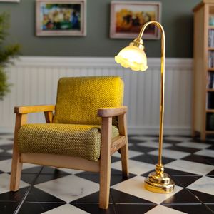 Lampe de table <span class=keywords><strong>Tiffany</strong></span> moderne miniature Crab Kingdom M03, 12 accessoires, maison de poupée DIY, plastique coloré, décoration de haute qualité, meubles - Product Image 4
