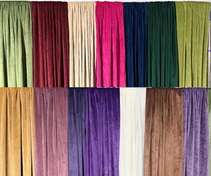 ستارة خلفية من القطيفة السوداء الصلبة المخصصة بمقاس 5 أقدام × 16 قدمًا، قماش ثقيل للحفلات والأعراس - Product Image 5