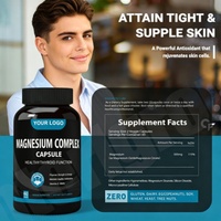 Capsules de complexe de magnésium malate, citrate et glycine de qualité supérieure, prix compétitif, supplément pour le cerveau et le sommeil, capsules de citrate de magnésium naturel OEM