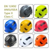 Casque de sécurité ABS ANT5PPE ANSI Z87.1 EN12492 Type II Classe C avec aérations et rembourrage en mousse pour la protection de la tête