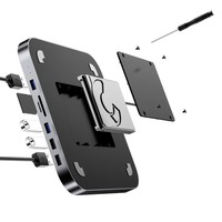 Colorii M1/M2 adaptor Hub SSD tipe C, untuk stasiun Dok Mini Mac 2.5 inci HDD stasiun dok untuk Apple M1 2020