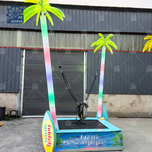 Joyful CE Certified <strong>Customized</strong> Color Outdoor Indoor Kids Bungee Trampoline LED Palm Tree Swing Amusement Ride Playground - Product Image 6