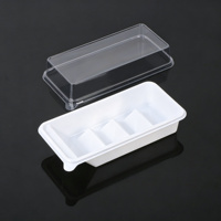 Boîte à gâteau roulé suisse en PET transparent avec couvercle, jetable, qualité alimentaire, pour 4 tranches, emballage à emporter pour pâtisserie, vente directe usine