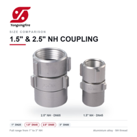 Raccord NH NST 1 pouce, 1,5 pouce, 2,5 pouces, norme américaine NH/NPT, filetage mâle/femelle avec bague de fixation pour tuyau