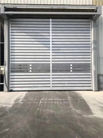 Porte rapide spirale commerciale en acier inoxydable pour garage, ouverture latérale électrique, fonction coupe-vent pour parking