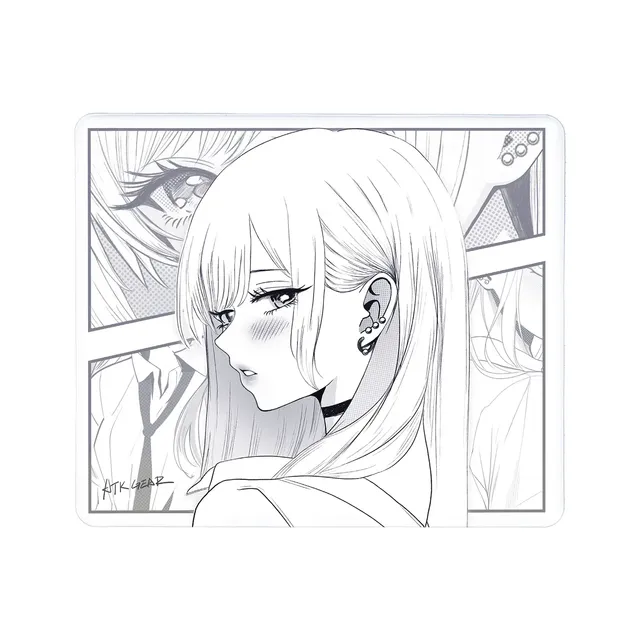 ATK Reverie Anime Gaming Mousepad 490x420mm Poron Base Desktop Mat Recessed Edge Balanced Glide Esports Mat for Pro Players