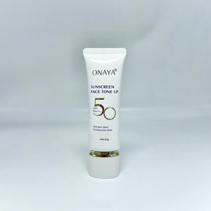 Emballage de crème solaire haute performance PE 50 ml, tube ovale et large pour les soins solaires avec bouchon à vis, impression offset brillante, estampage à chaud - Product Image 1