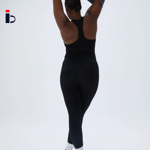 Monos activos de una pieza personalizados, <span class=keywords><strong>mono</strong></span> de mallas de longitud completa con cuello cuadrado para mujer - Product Image 5