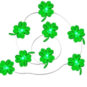 Irish St. Saint Patrick Patrick'S Lucky Shamrocks Day Festival Party Decoraciones Green Shamrock Led Light para juguetes para el hogar