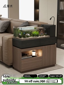 Mobiletto per Acquario con Vano Nascosto, Design Minimalista Italiano, in Legno Massello Multistrato, per Soggiorno e <span class=keywords><strong>Casa</strong></span> - Product Image 1