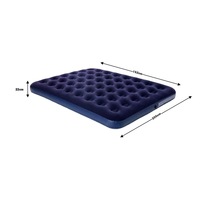 Matelas Gonflable Nid d'Abeille Floqué Transfrontalier le Plus Vendu avec Pompe Externe – Confort Optimal pour une Nuit de Sommeil Réparatrice