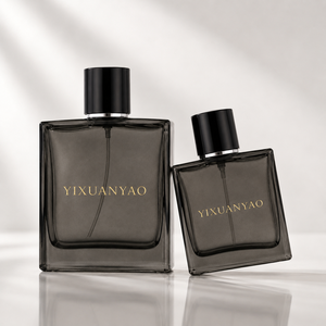 Botellas de <span class=keywords><strong>Perfume</strong></span> de Vidrio Negro de 50 ml y 100 ml, Botellas de Spray de <span class=keywords><strong>Perfume</strong></span> Cuadradas Vacías con Logotipo Personalizado para <span class=keywords><strong>Hombre</strong></span> - Product Image 2